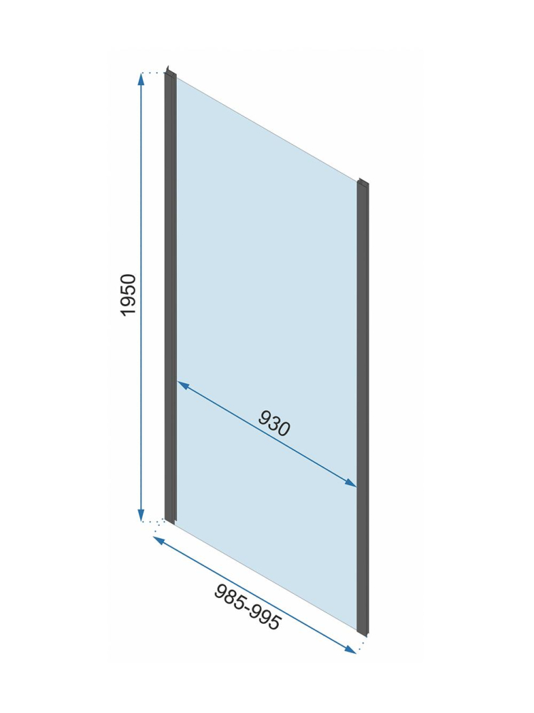 Cabina dus REA Rapid Swing 120x100 cm crom [12]
