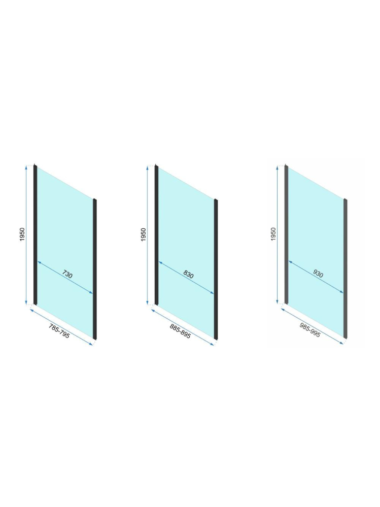 Cabina dus REA Rapid Swing 120x100 cm crom [7]
