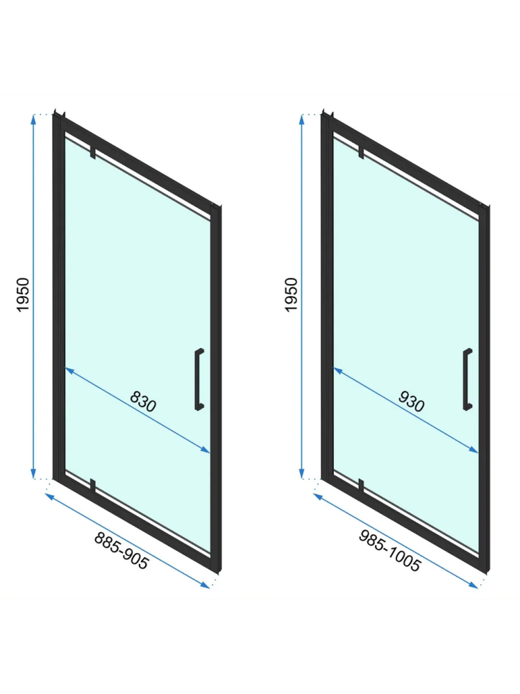 Cabina dus REA Rapid Swing 120x100 cm crom [8]