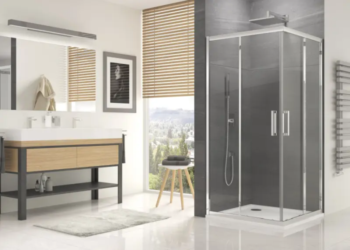 Cabina patrata dus SanSwiss Ocelia 90 x 90 x 190 cm, usa culisanta, OCEAC0905007 [1]