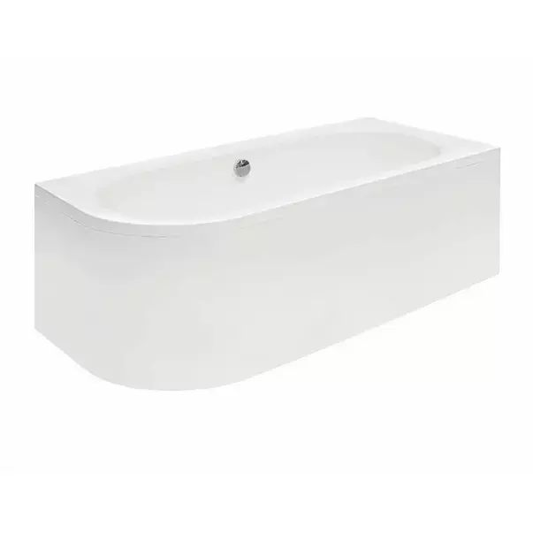 Cada asimetrica Besco Avita 160x75 cm alb lucios cu montaj dreapta [6]