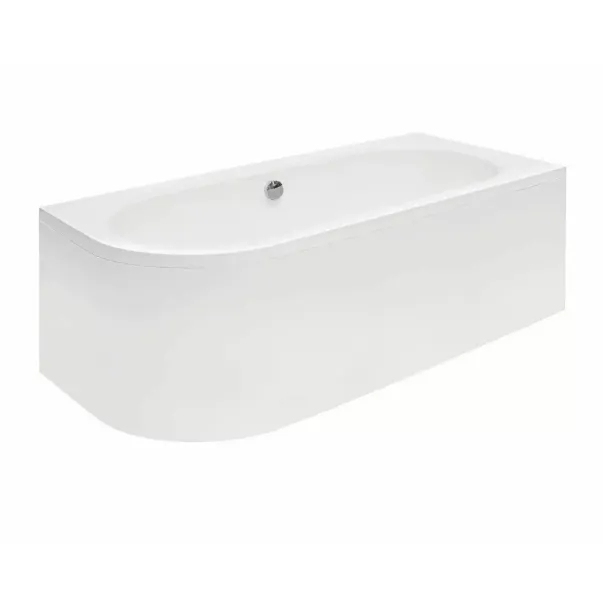 Cada asimetrica Besco Avita 160x75 cm alb lucios cu montaj dreapta [6]