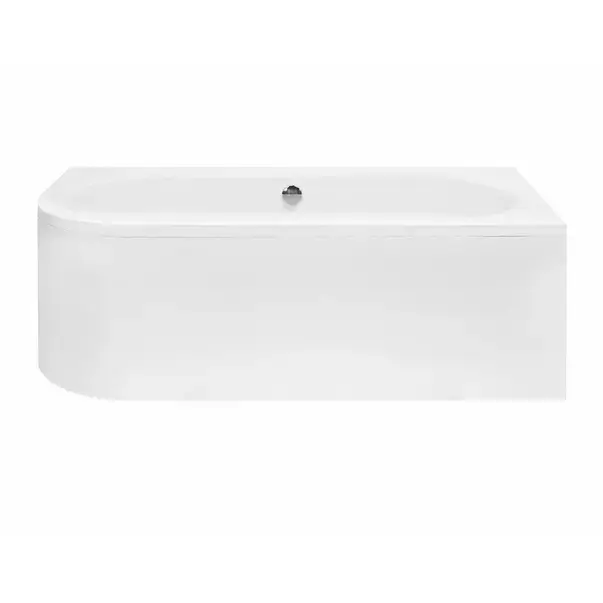 Cada asimetrica Besco Avita 180x80 cm alb lucios cu montaj dreapta [4]