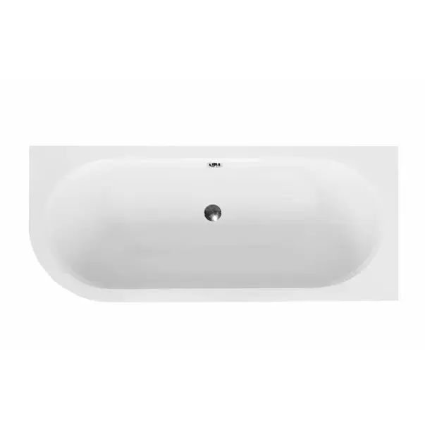 Cada asimetrica Besco Avita 180x80 cm alb lucios cu montaj dreapta [3]