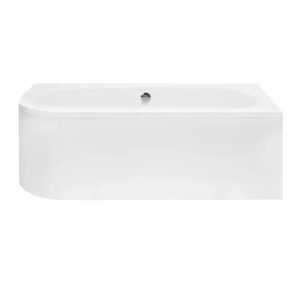 Cada asimetrica Besco Avita 180x80 cm alb lucios cu montaj dreapta [4]