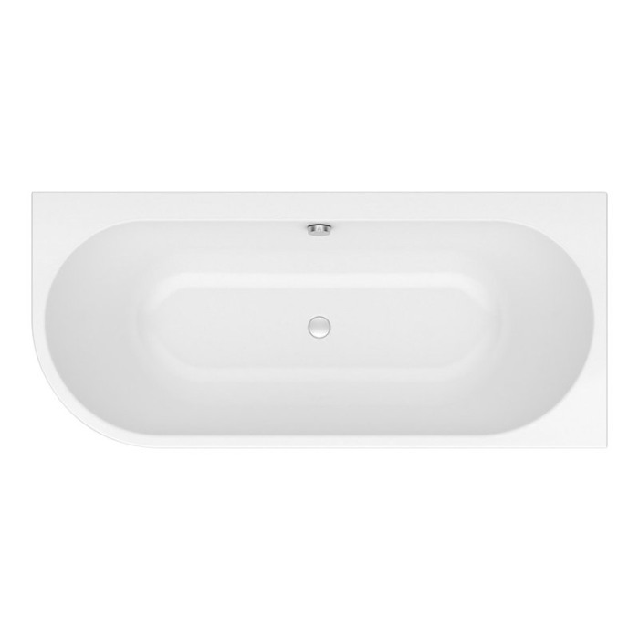 Cada asimetrica, Kolpasan, Dream-SP-L, cu montaj pe stanga, 180 x 80 cm, alb [1]