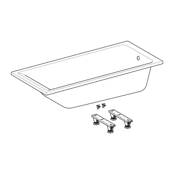 Cada baie dreptunghiulara Geberit Selnova Square 180x80 cm [5]