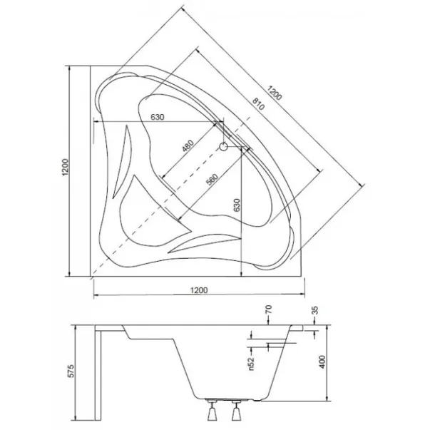 Cada colt Besco Mia 120x120 cm [3]