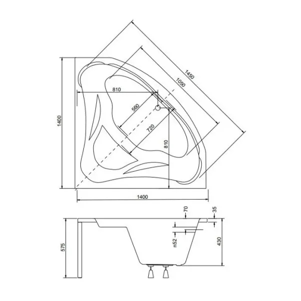 Cada colt Besco Mia 140x140 cm [3]