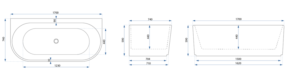Cada din acril freestanding CORSO 170cm [8]