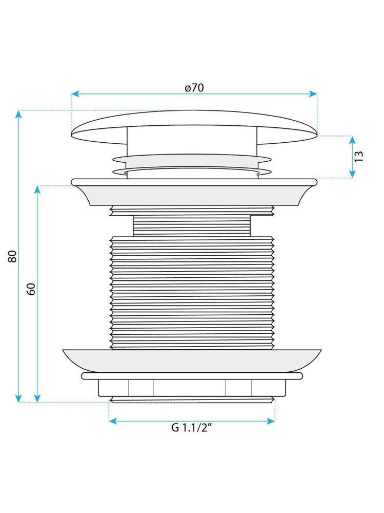Cada Dop Rea Brush Copper 6cm [3]