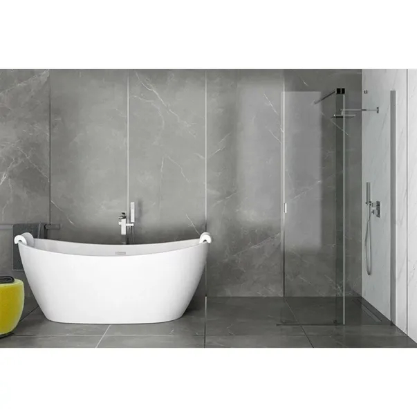Cada freestanding Besco Ayla 170x80 cm alb lucios [8]