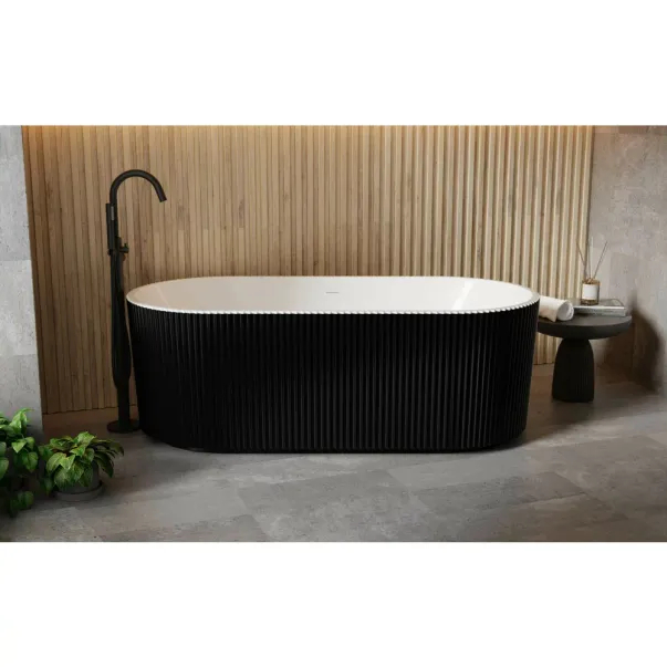 Cada freestanding Besco Giuliana 170x78 cm alb/negru [4]