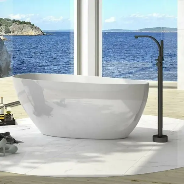 Cada freestanding Besco Goya 170x72 cm alb lucios [2]