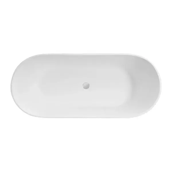 Cada freestanding Besco Moya 160x68 cm alb lucios [5]
