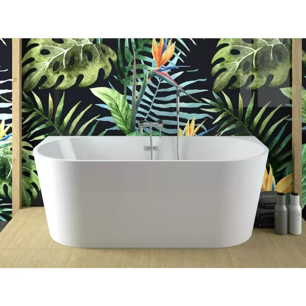 Cada freestanding Besco Vica 170x80 cm alb lipita de perete, BTW [9]
