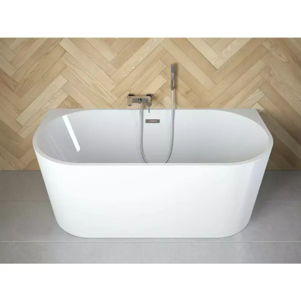 Cada freestanding Besco Vica 170x80 cm alb lipita de perete, BTW [8]