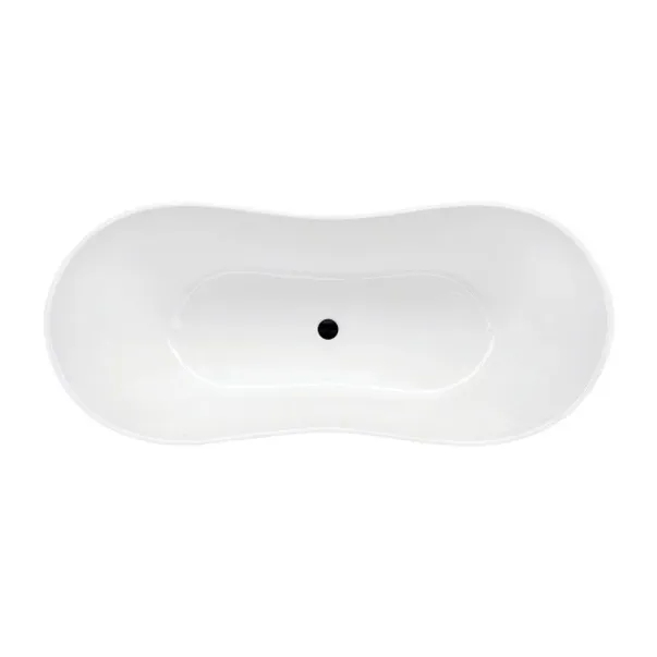 Cada freestanding Besco Viya 170x72 cm alb lucios [4]