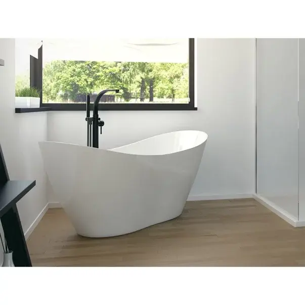 Cada freestanding Besco Viya 170x72 cm alb lucios [7]