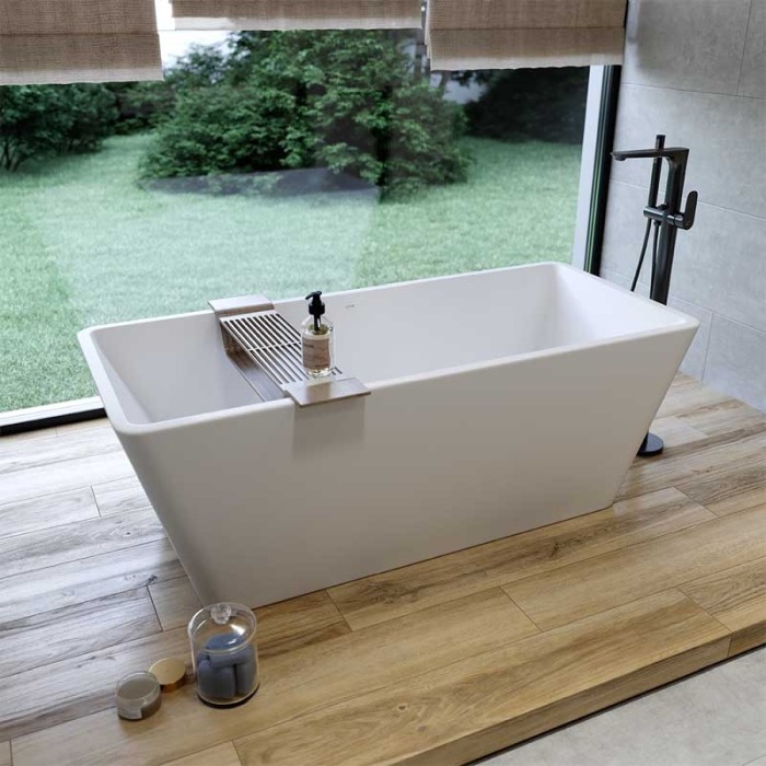 Cada freestanding, Cersanit, Crea 162, dreptunghiulara, cu picioare, alb [4]