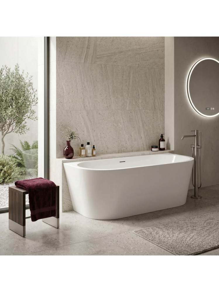 Cada din acril Rea Capri 180cm alba de perete 1795x760x580mm [10]