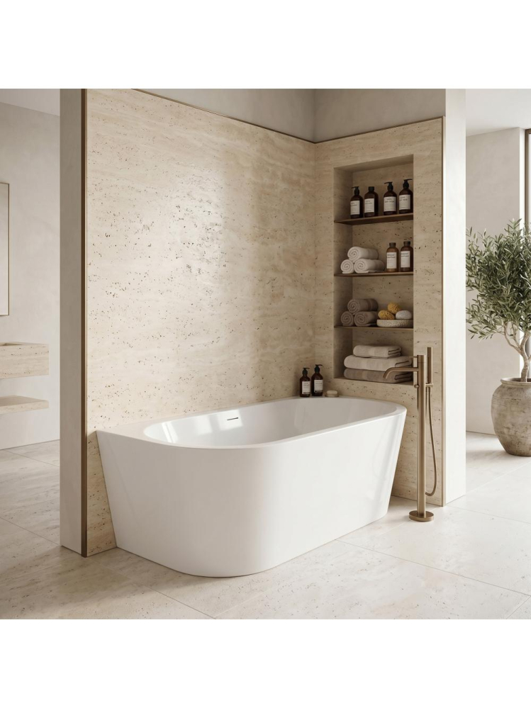 Cada din acril Rea Capri 180cm alba de perete 1795x760x580mm [3]