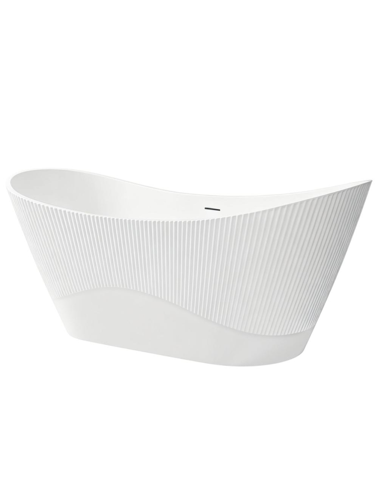 Cada freestanding cu ventil auriu periat Rea ATENA 170 cm alb [14]