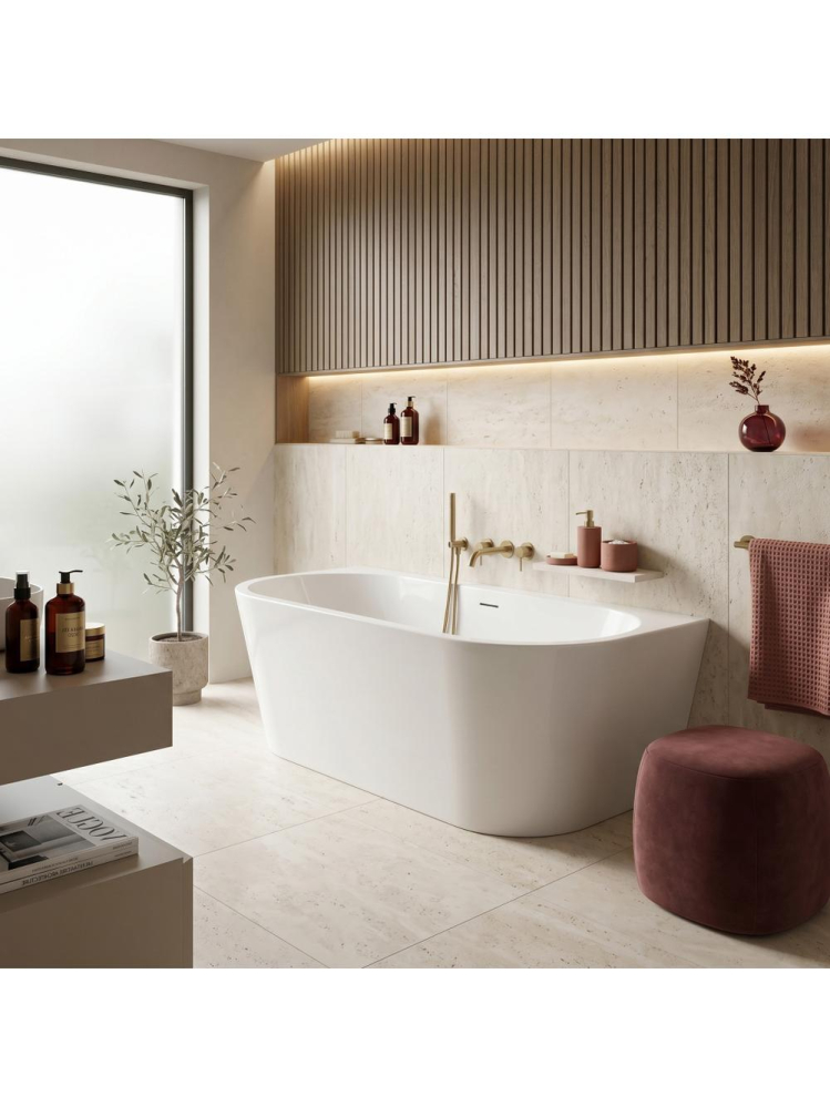 Cada acril freestanding Rea Capri alba 170cm 1700x750x595mm [3]