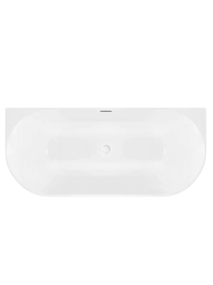 Cada freestanding cu ventil cupru periat Rea CAPRI SLIM 170 cm alb [6]