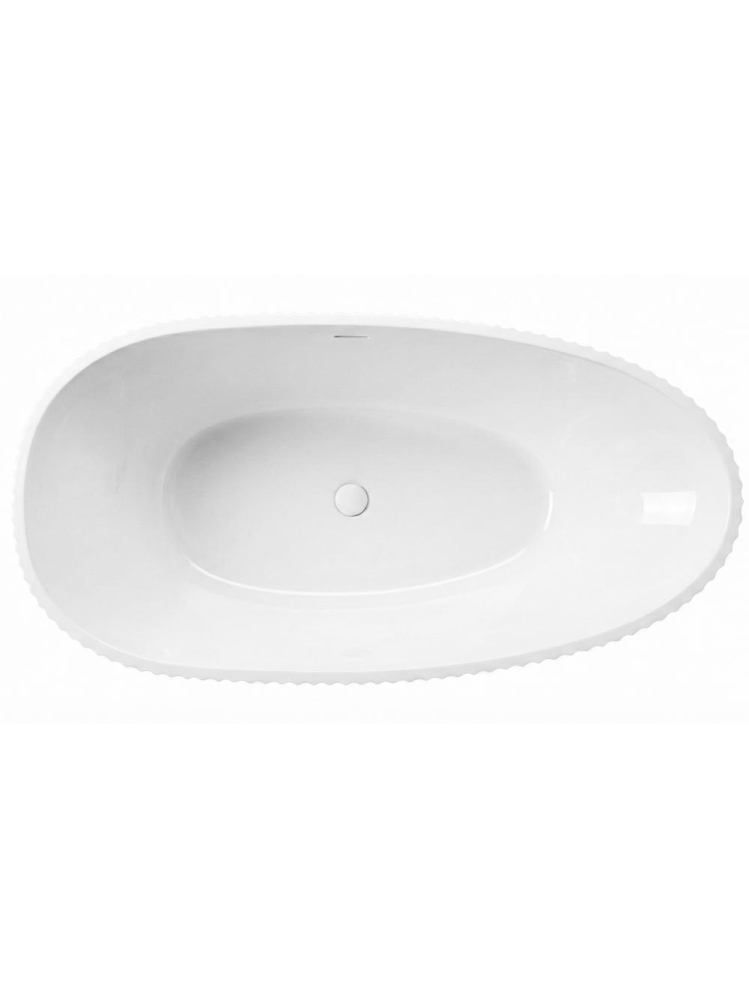 Cada freestanding cu ventil auriu periat Rea Carmen 170 cm alb [12]