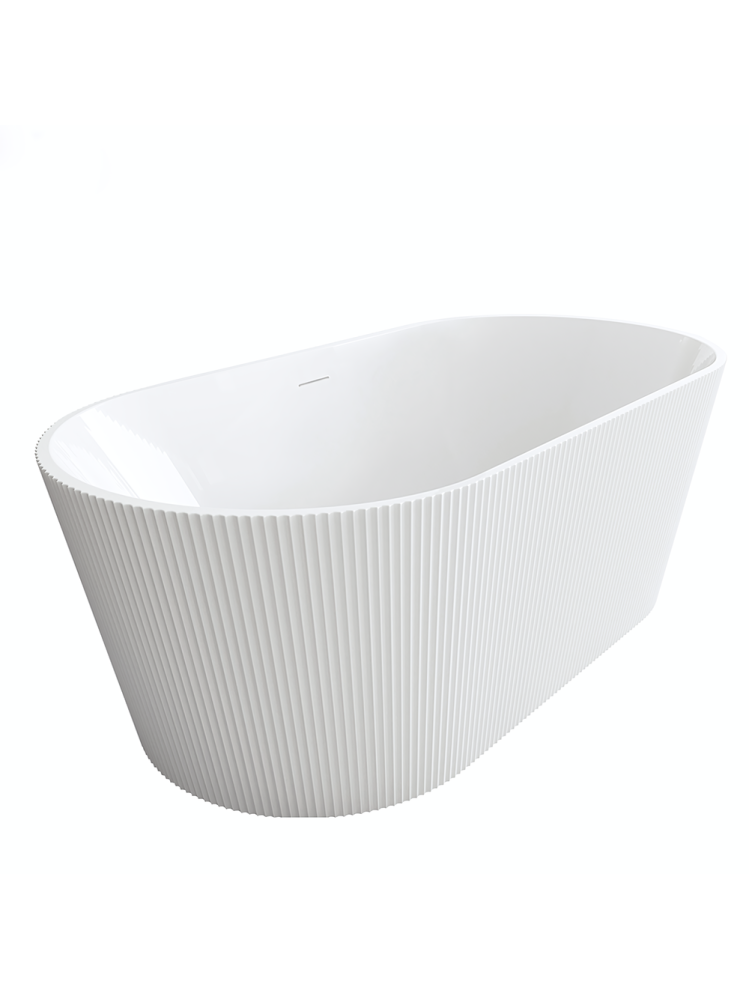 Cada freestanding cu ventil auriu periat Rea OFELIA 170 cm alb [11]