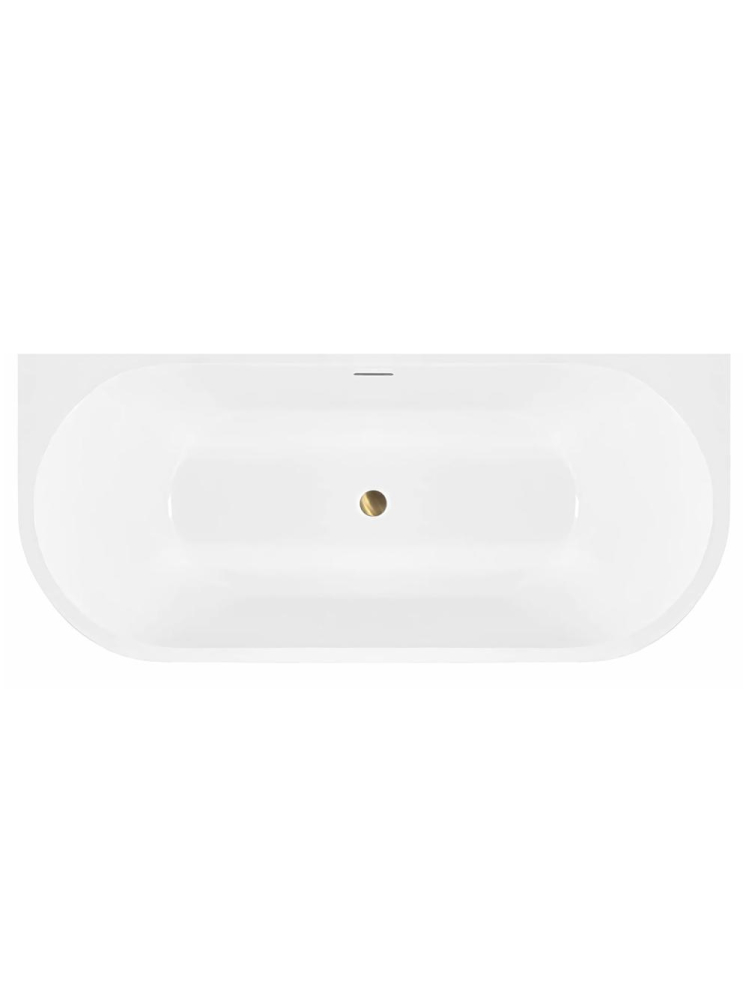 Cada freestanding cu ventil cupru periat Rea OLIMPIA 170 cm alb [10]