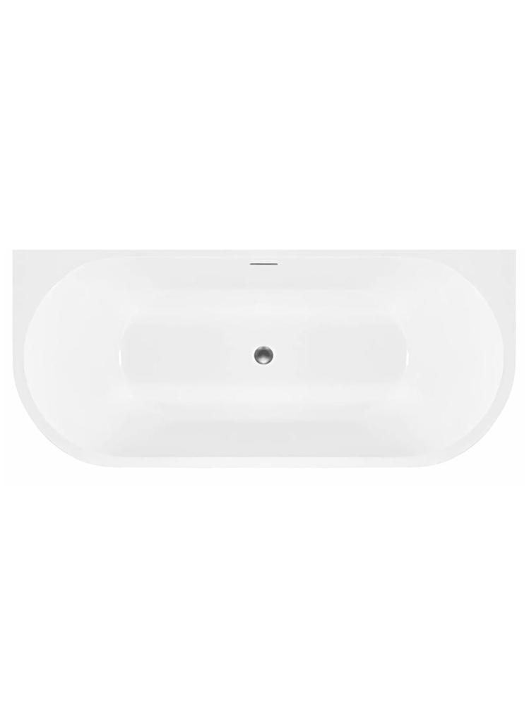 Cada freestanding cu ventil cupru periat Rea OLIMPIA 170 cm alb [8]