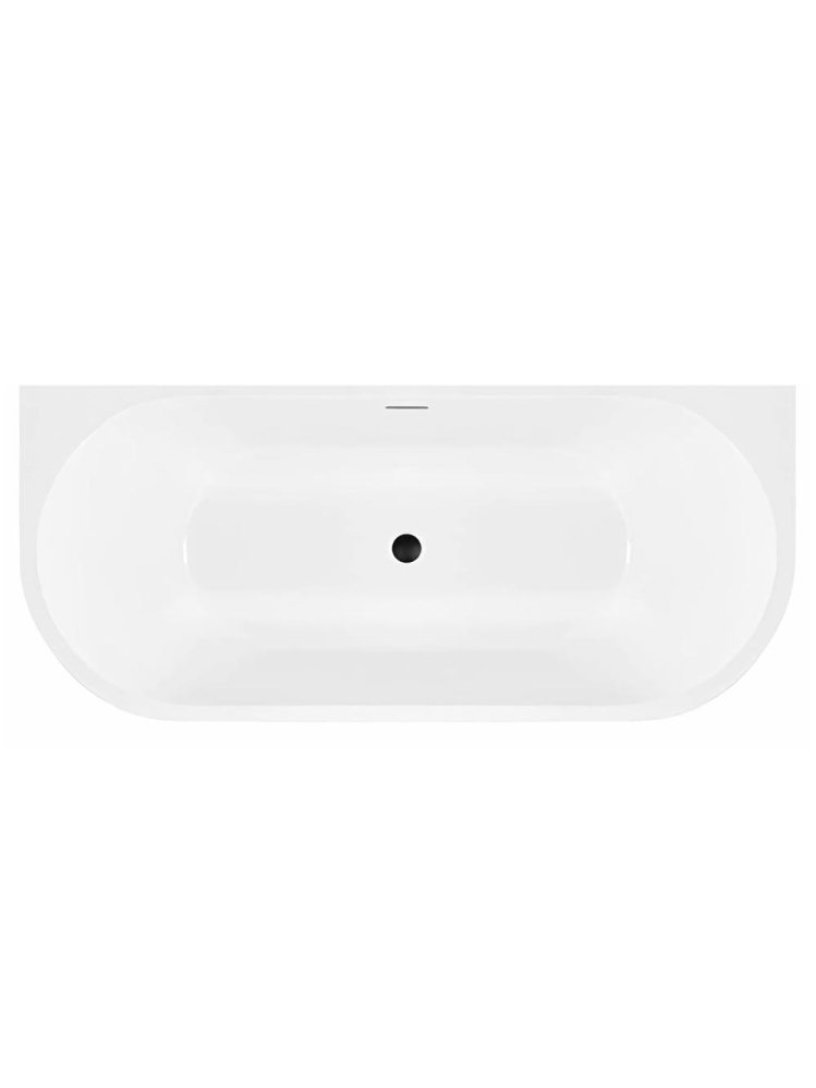 Cada freestanding cu ventil cupru periat Rea OLIMPIA 170 cm alb [7]