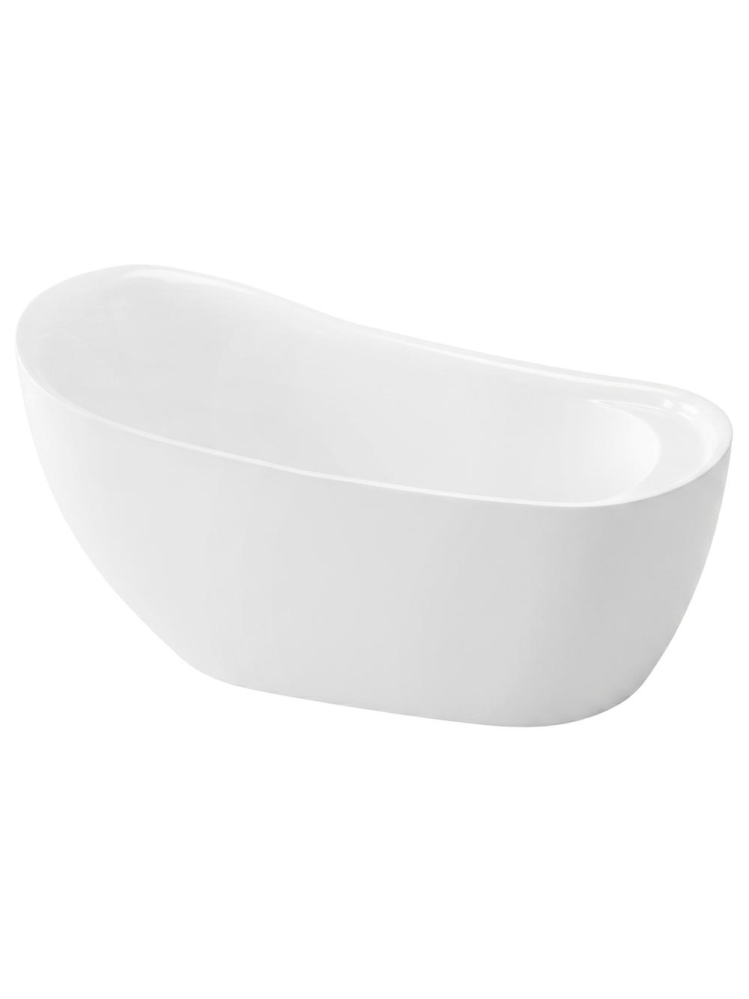 Cada freestanding Rea Orte 170x78 cm alba acril de podea forma asimetrica [12]