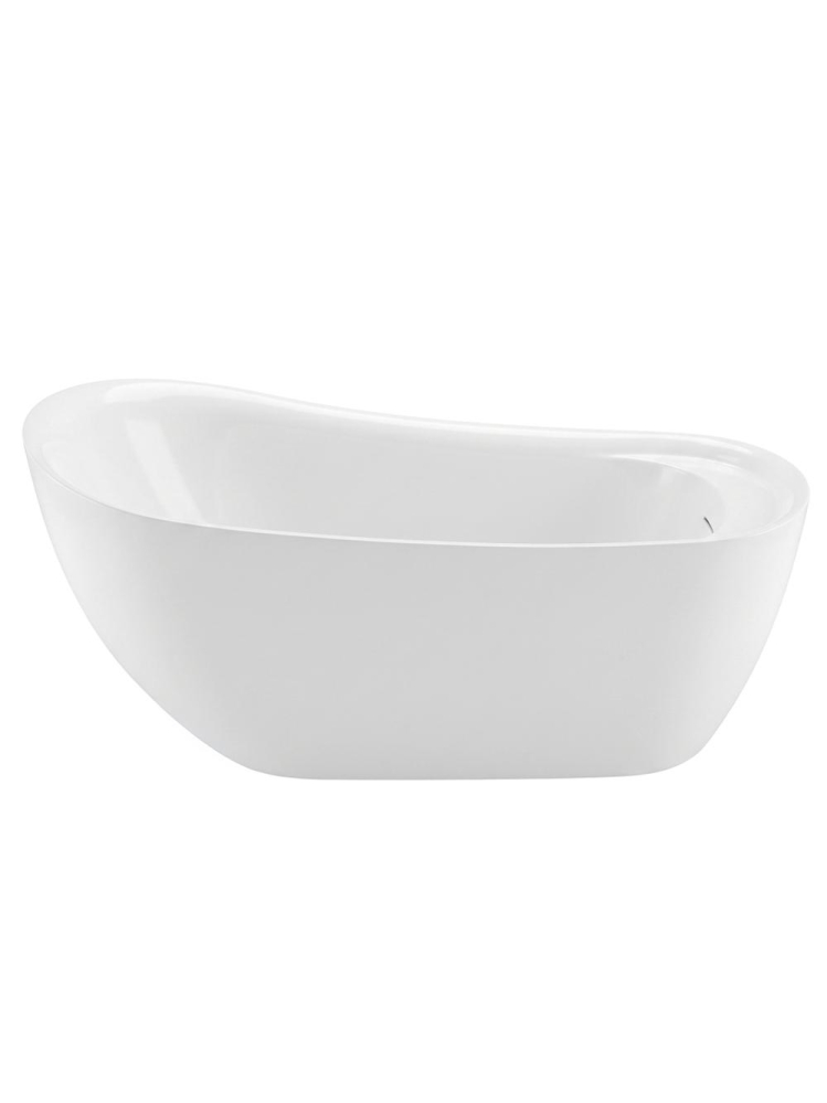 Cada freestanding Rea Orte 170x78 cm alba acril de podea forma asimetrica [13]