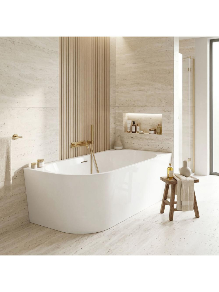 Cada freestanding cu ventil cupru periat Rea SYDNEY BELLANTO dreapta 160 cm alb [3]