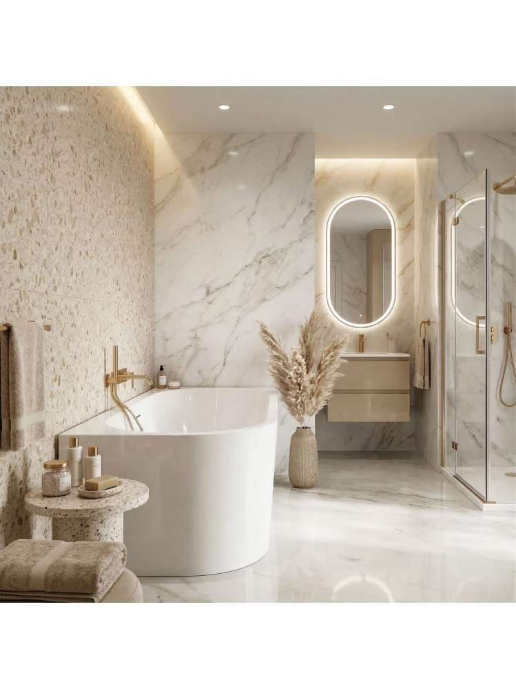 Cada freestanding cu ventil negru Rea SYDNEY BELLANTO dreapta 170 cm alb [2]