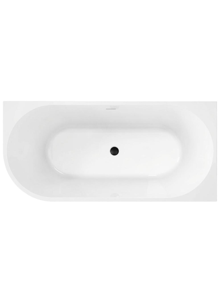 Cada freestanding cu ventil negru Rea SYDNEY BELLANTO dreapta 170 cm alb [7]