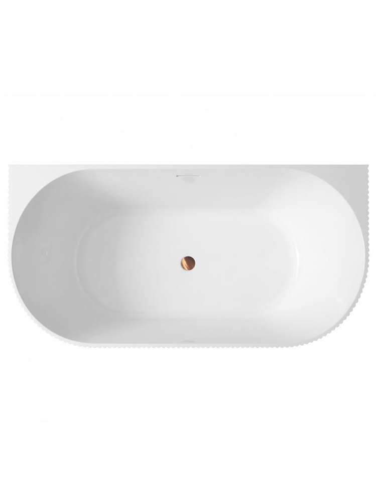 Cada freestanding cu ventil negru Rea VENETA 170 cm alb [7]