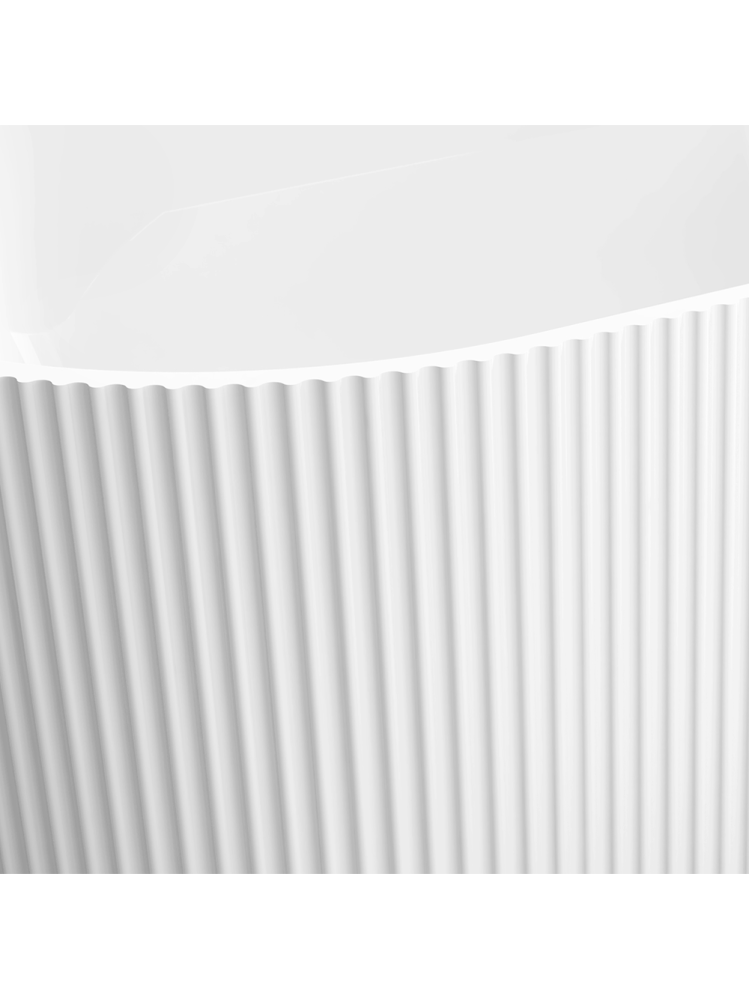 Cada freestanding cu ventil negru Rea VENETA 170 cm alb [9]