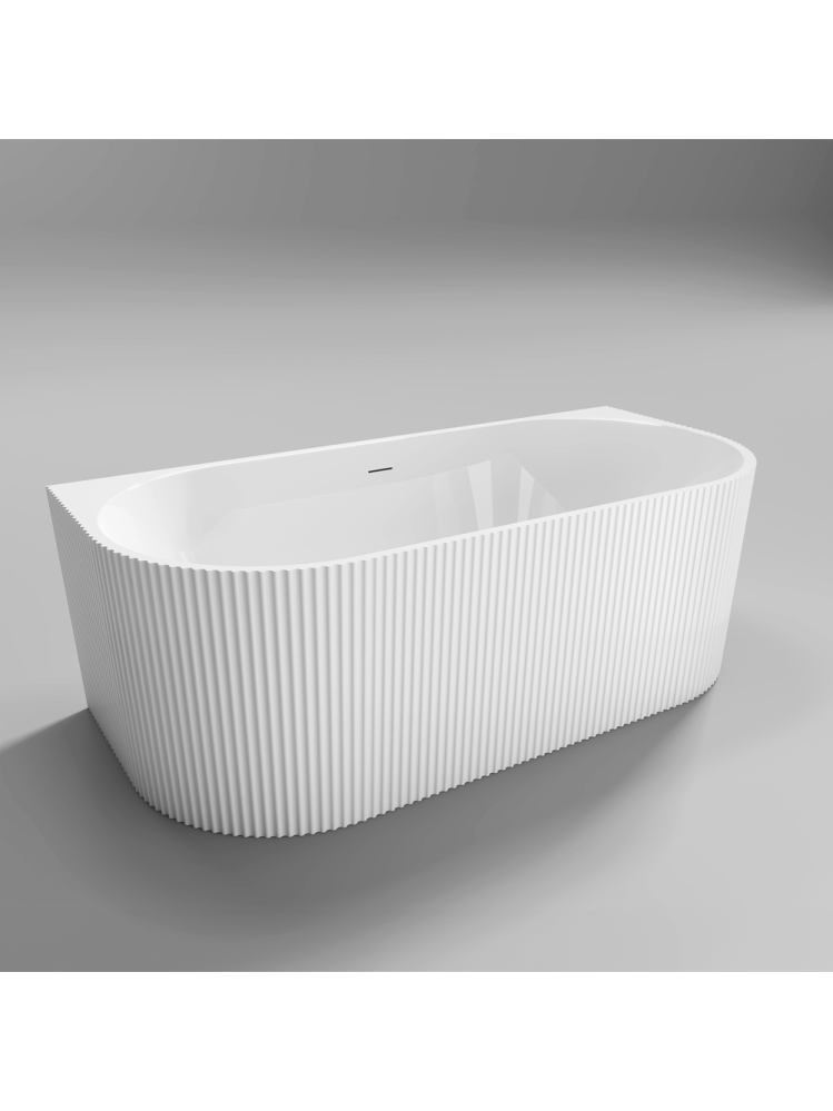 Cada freestanding cu ventil negru Rea VENETA 170 cm alb [10]