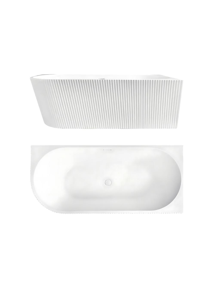 Cada freestanding cu ventil cupru periat Rea WENUS dreapta 170 cm alb [13]