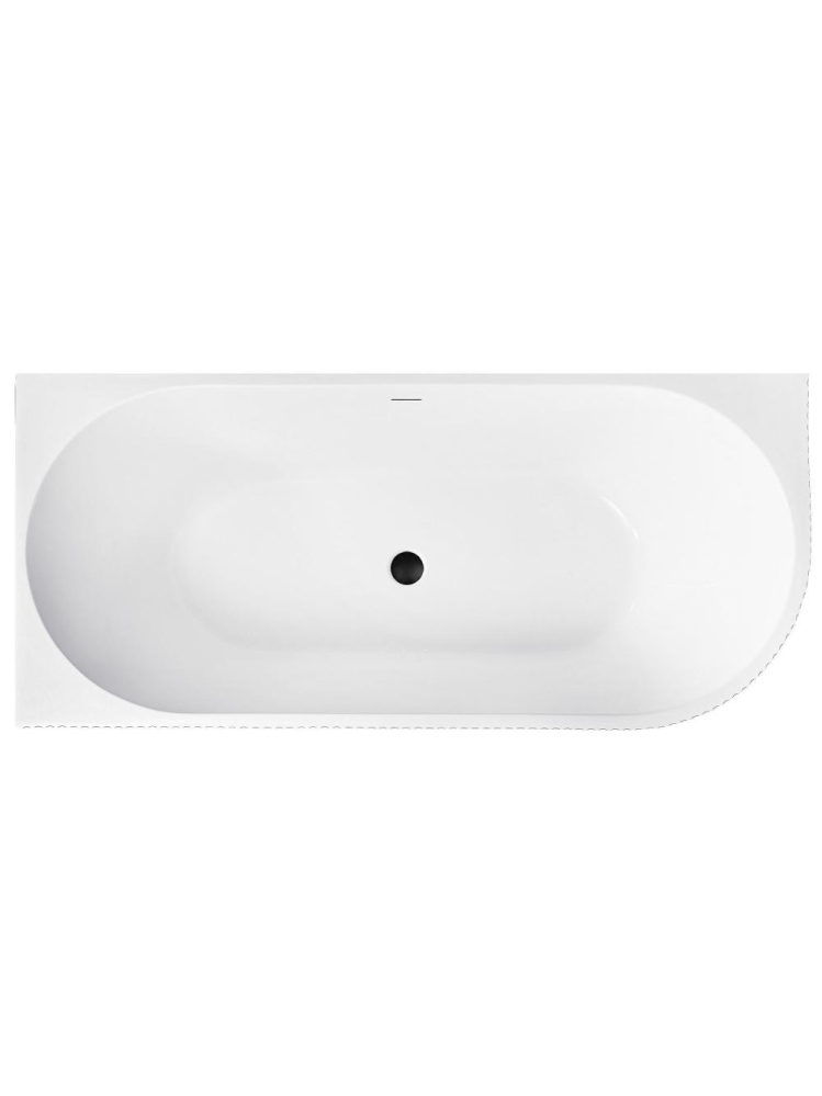 Cada freestanding cu ventil negru Rea WENUS stanga 170cm alb [8]