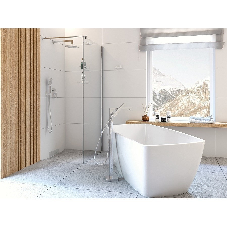 Cada freestanding din acril Deante Anemon alb 170x78cm [7]
