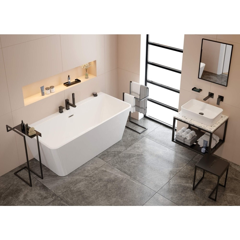 Cada freestanding din acril Deante Hiacynt alb 160x75cm [5]