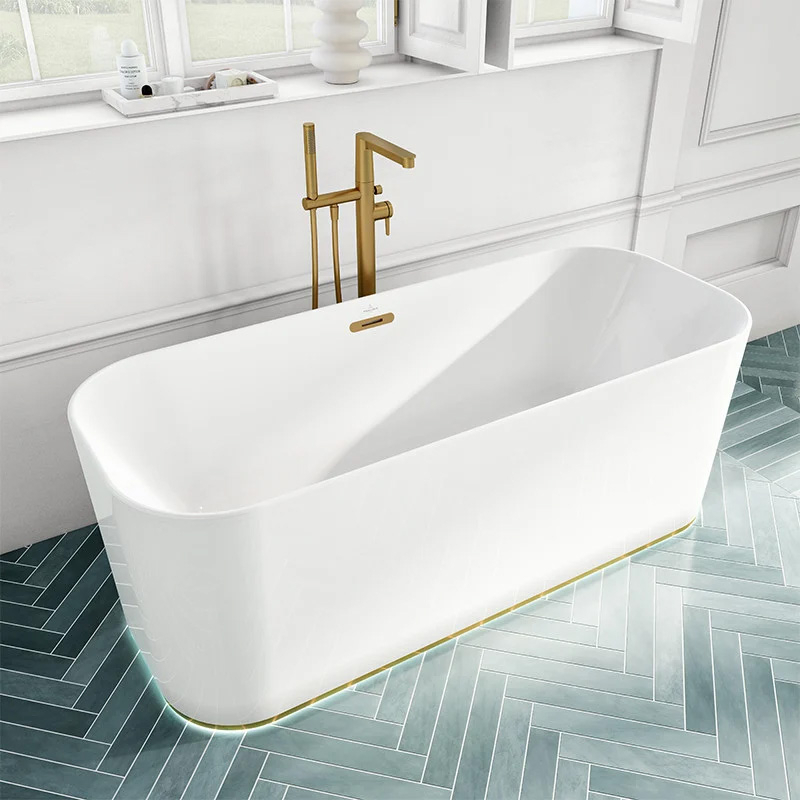 Cadă freestanding, Finion, Villeroy&Boch, cu lumini led și instalație Push-to-Open, 170 x 70 cm, alb [2]