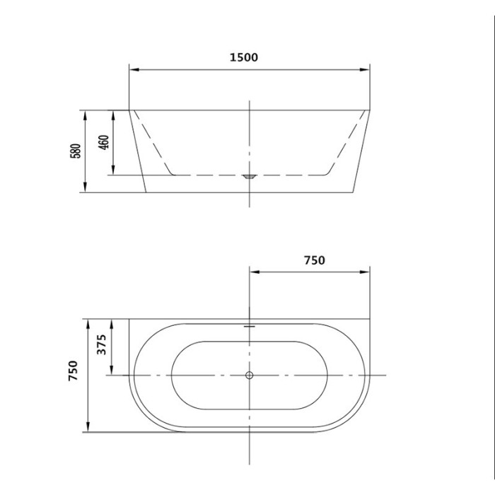 Cada freestanding, Florida, Beatrice 150, semi-ovala, cu instalatie completa, alb [2]