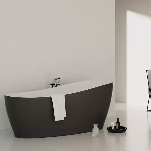 Cada freestanding Ideal Standard Atelier Around 180x85 cm alb - negru lucios [2]