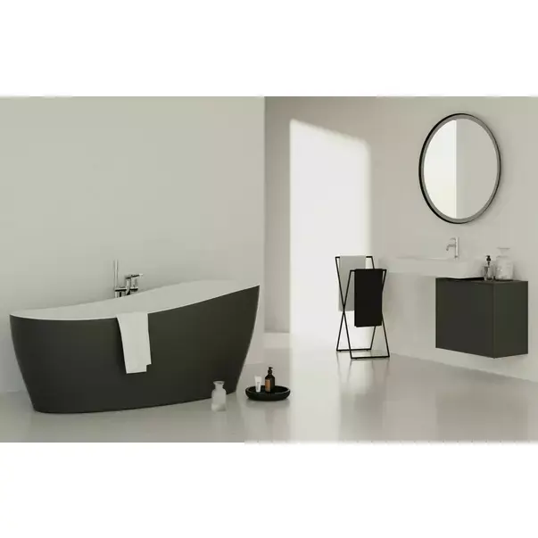 Cada freestanding Ideal Standard Atelier Around 180x85 cm alb - negru lucios [6]